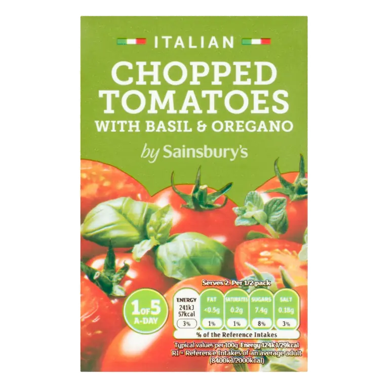 Chopped Tomatoes With Basil & Oregano 390g