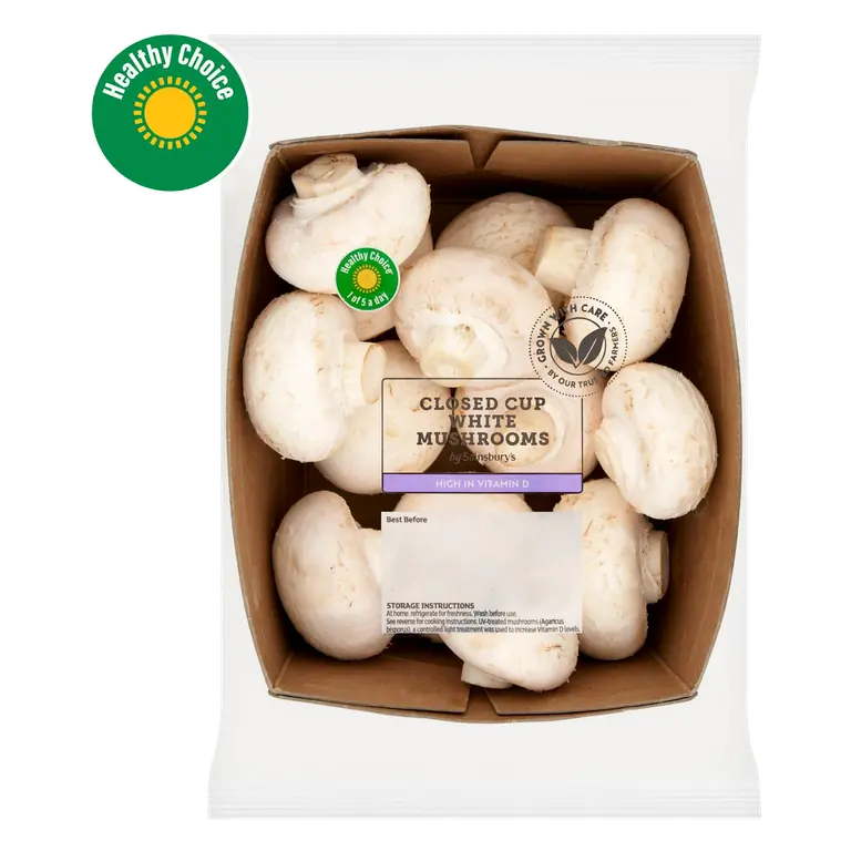 Closed Cup Mushrooms Vitamin D 400g