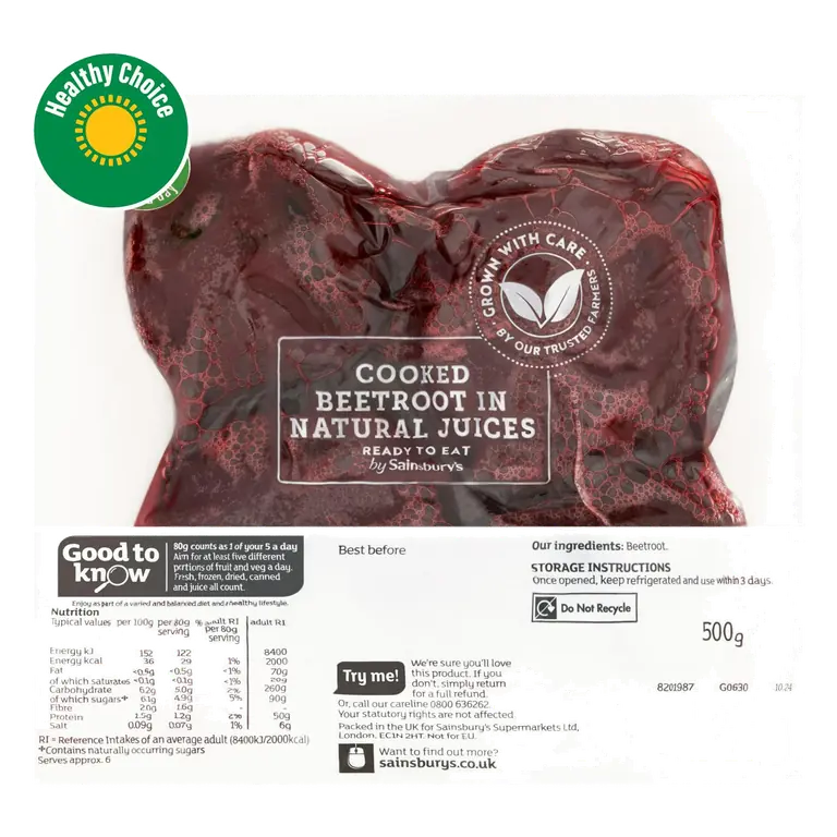 Cooked Beetroot in Natural Juices 500g