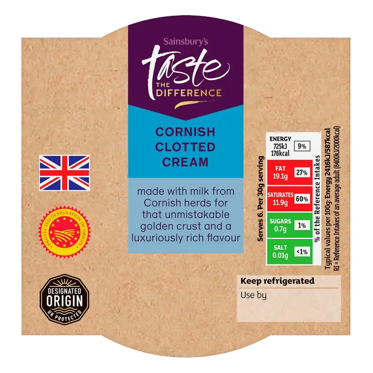 Cornish Clotted Cream, Taste the Difference 200g