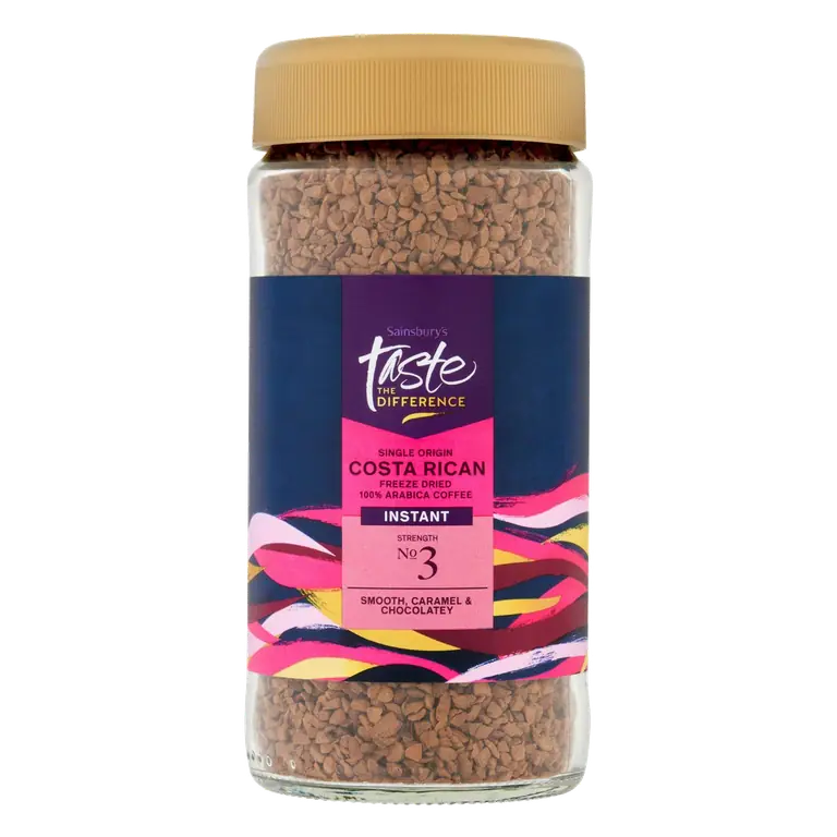 Costa Rican Freeze Dried Instant Coffee, Taste the Difference 100g