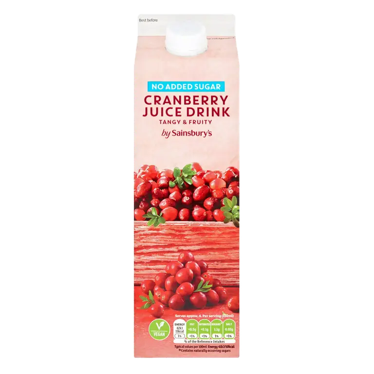 Cranberry Juice Drink, No Added Sugar 1L