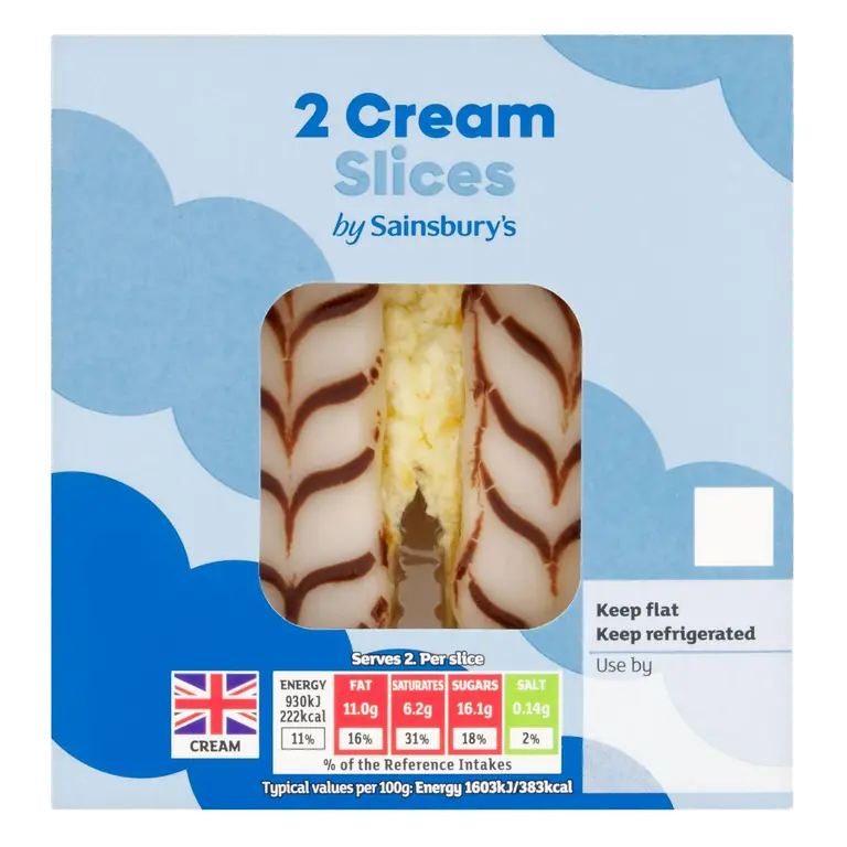 Cream Slices 2x58g