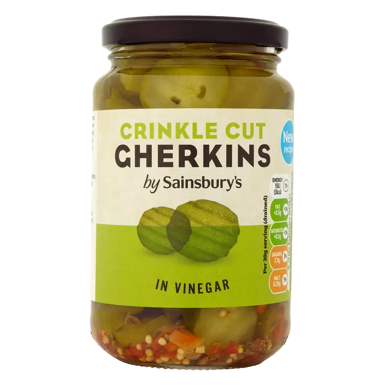Crinkle Gherkins in Vinegar 340g (180g*)