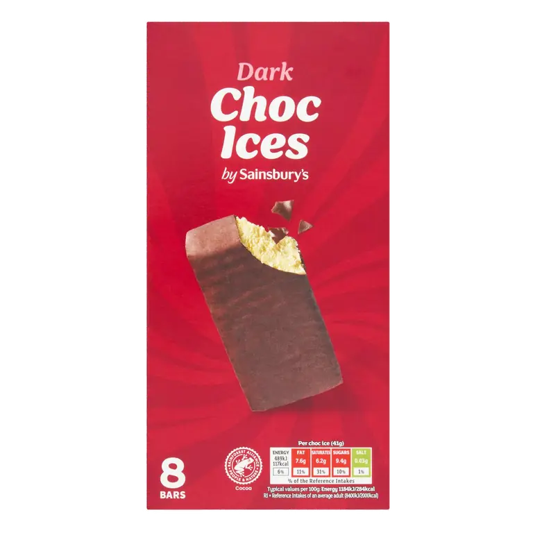 Dark Choc Ices 8 x 70ml