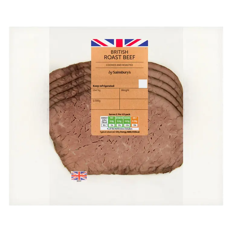Deli Express Roast Cooked British Beef Slices x5 130g