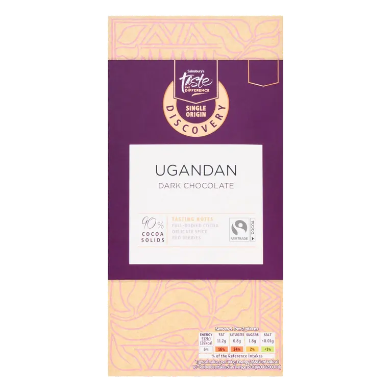 Discovery 100g Ugandan Dark Chocolate Bar, Taste the Difference