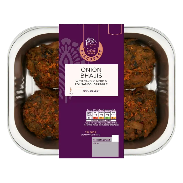Discovery 142g Onion Bhajis, Taste the Difference