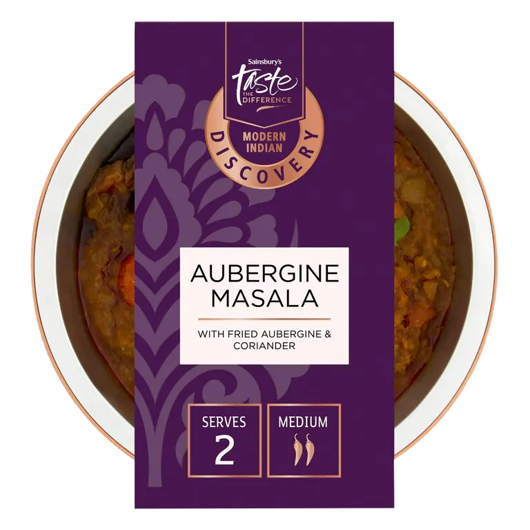 Discovery 300g Aubergine Masala with Fried Aubergine & Coriander, Taste the Difference