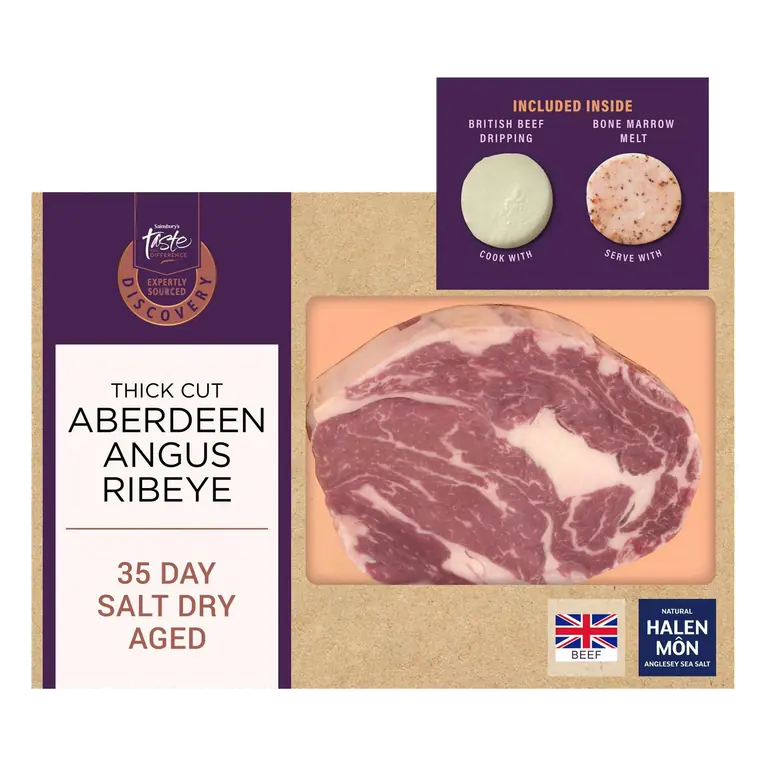 Discovery 360g 35 Day Salt Dry Aged Thick Cut Aberdeen Angus Ribeye Steak, Taste the Difference