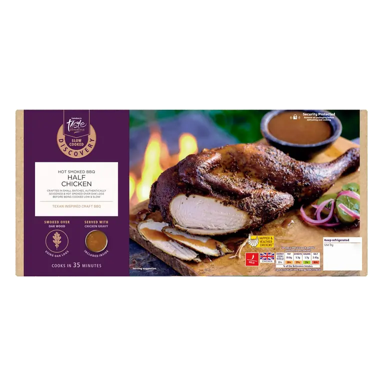 Discovery 785g Slow Cooked Hot Smoked BBQ Half Chicken, Taste the Difference