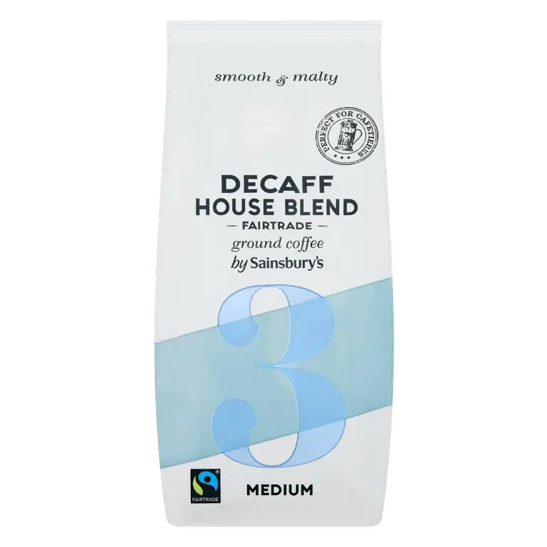 Fairtrade Decaff House Blend Coffee, Strength 3 227g
