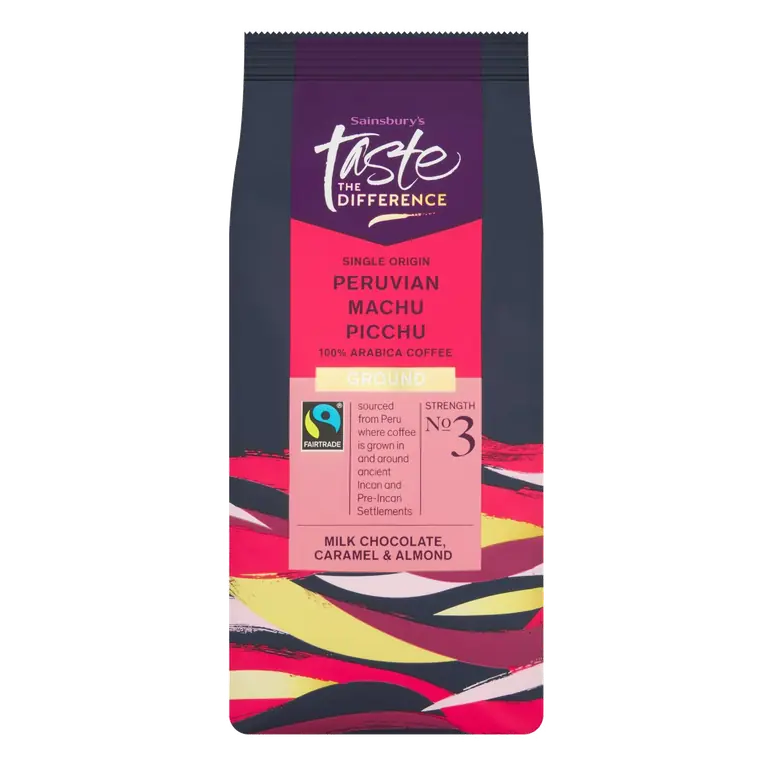 Fairtrade Peruvian Machu Picchu Ground Coffee, Taste the Difference 227g