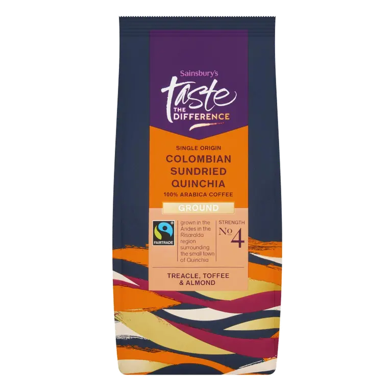 Fairtrade Sundried Quinchia Coffee Strength 4, Taste the Difference 227g