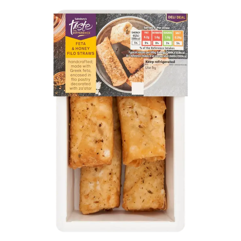 Feta & Honey Filo Straws, Limited Edition, Taste the Difference 130g