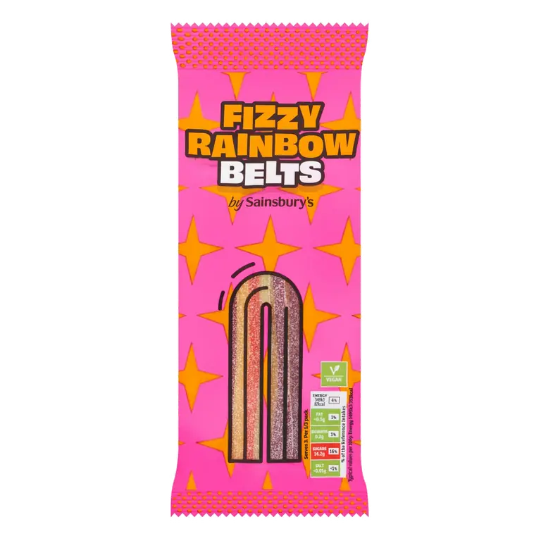 Fizzy Rainbow Belts 70g