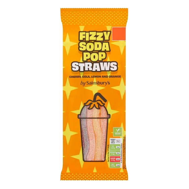 Fizzy Soda Pop Straws 70g