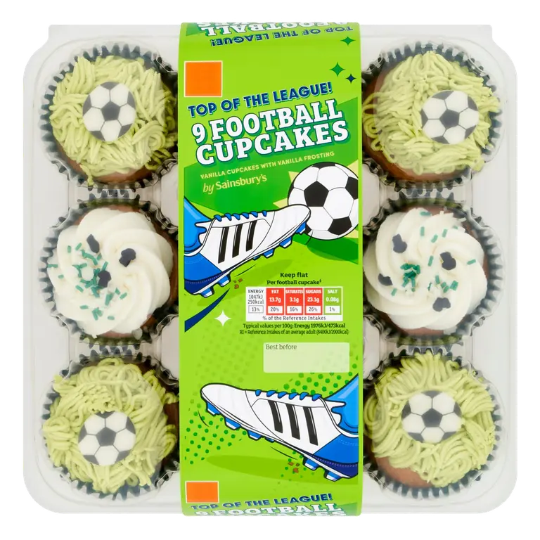 Football Cupcakes x9 457g