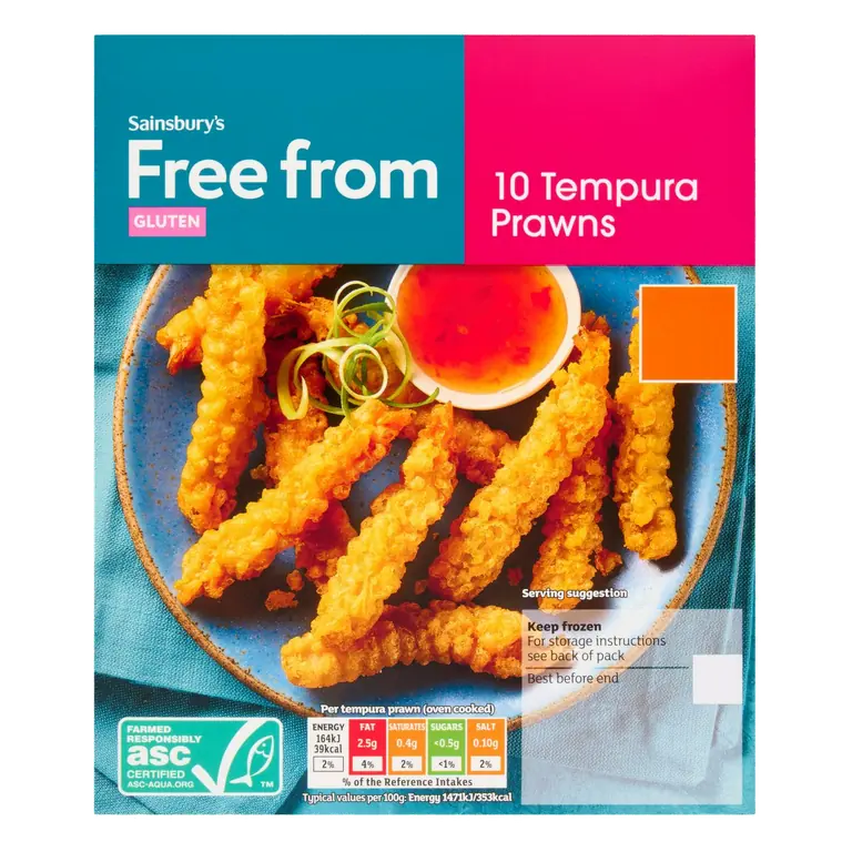 Free From 10 x Tempura Prawns 130g