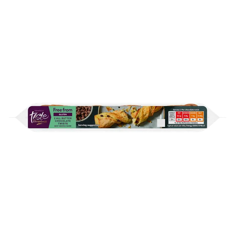 Free From All Butter Chocolate Twists, Taste the Difference x2 140g