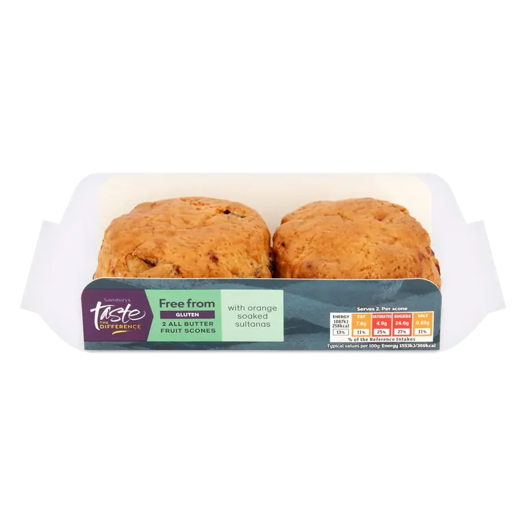 Free From All Butter Fruit Scones, Taste the Difference 140g