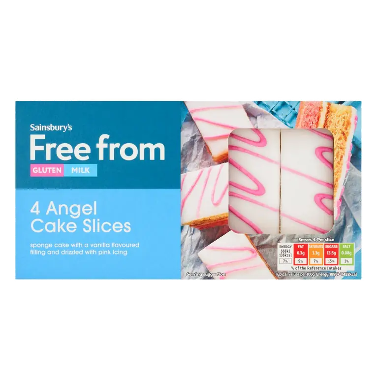 Free From Angel Cake Slices x4