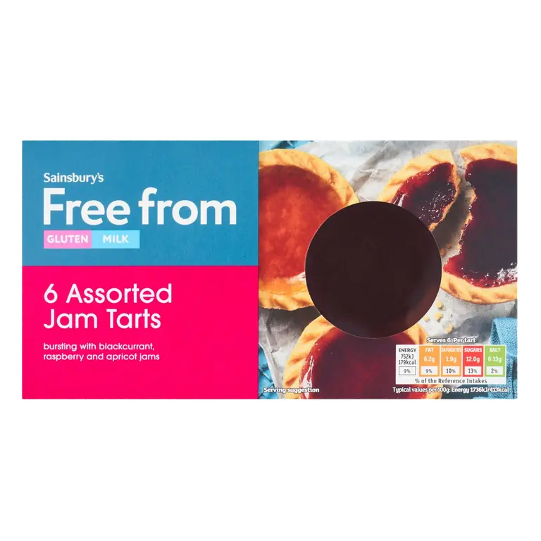 Free From Assorted Jam Tarts x6