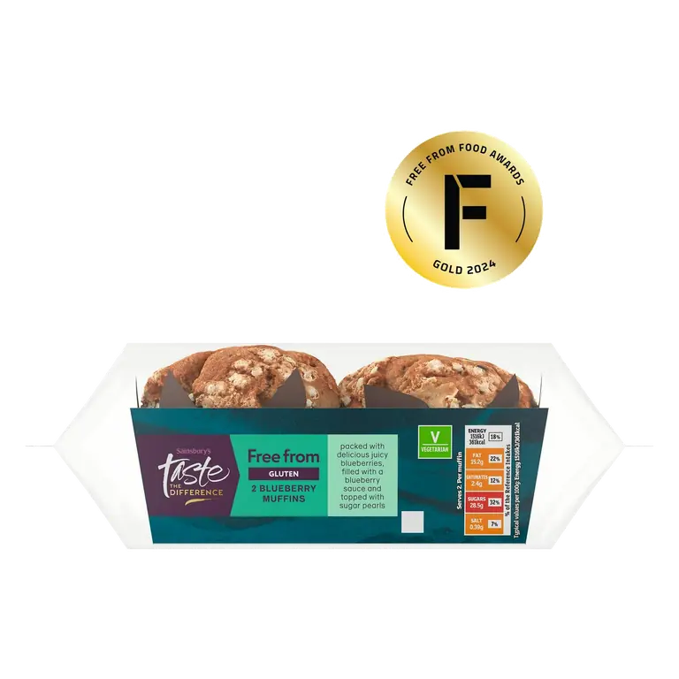 Free From Blueberry Muffins, Taste the Difference x2