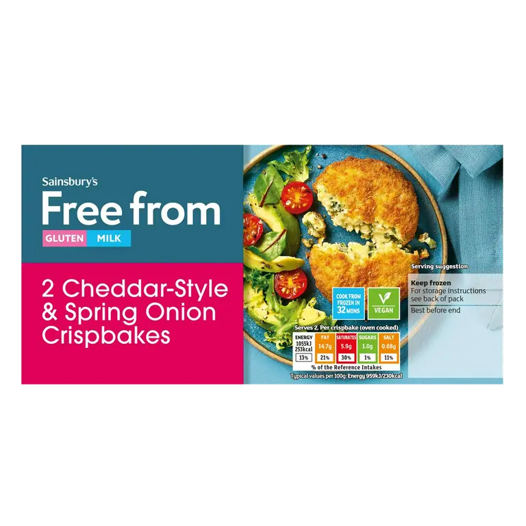 Free From Cheese & Onion Crispbakes x2 227g