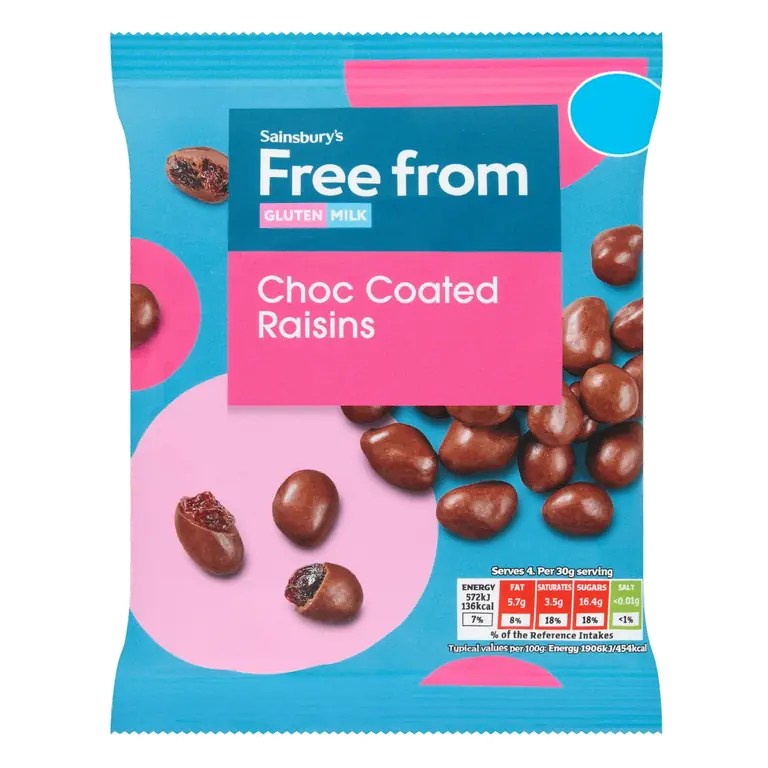 Free From Choc Coated Raisins 120g