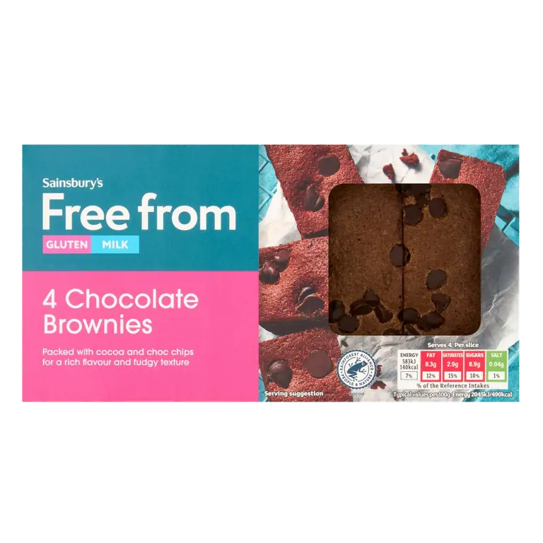Free From Chocolate Brownies x4