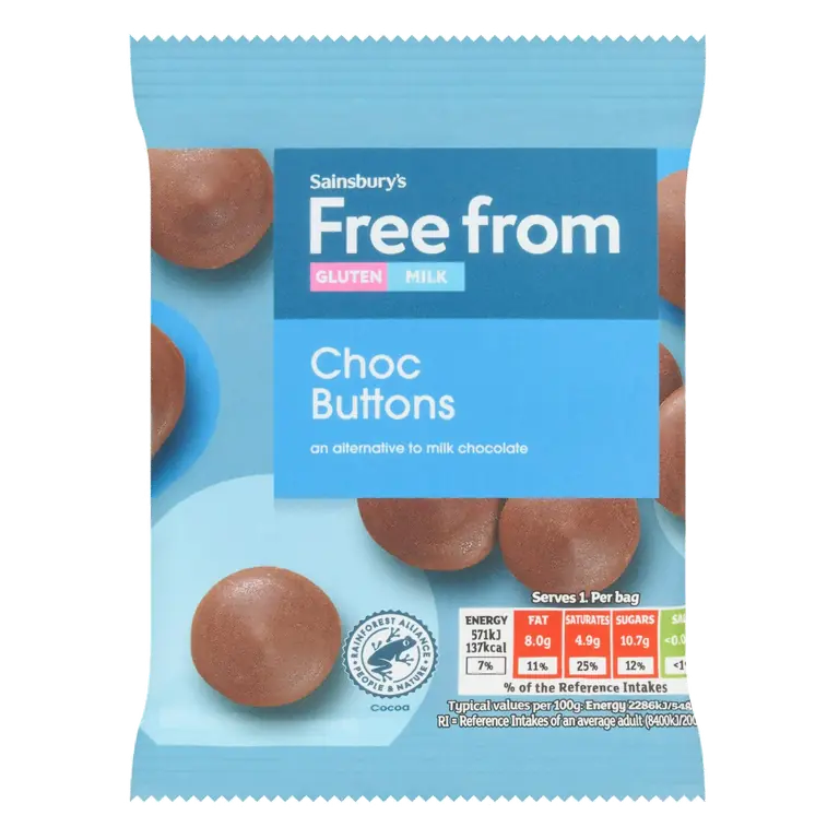 Free From Chocolate Buttons 25g