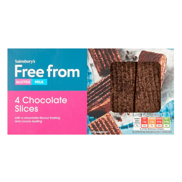Free From Chocolate Cake Slices x4