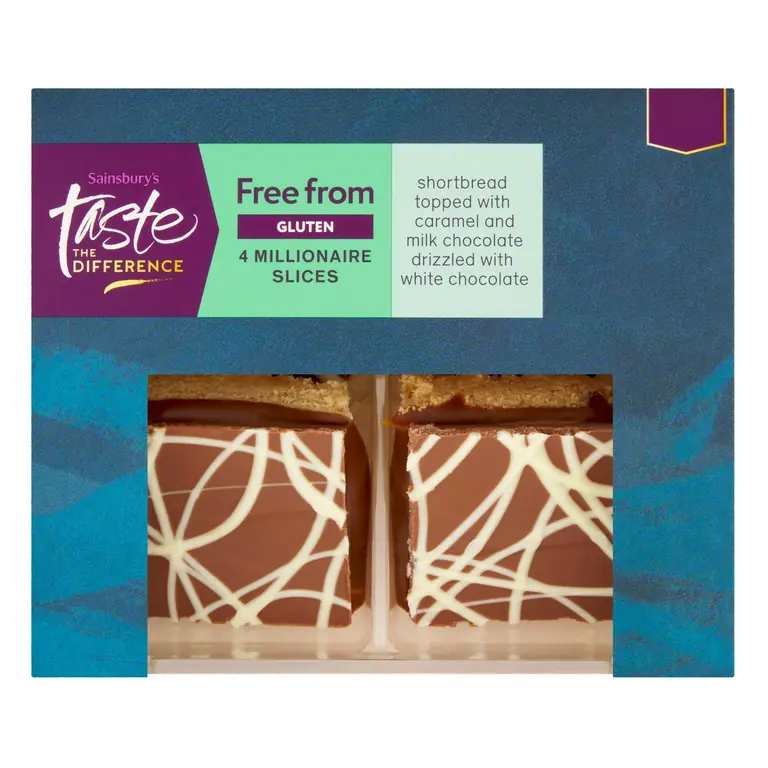 Free From Millionaire Slices, Taste the Difference x4 166g