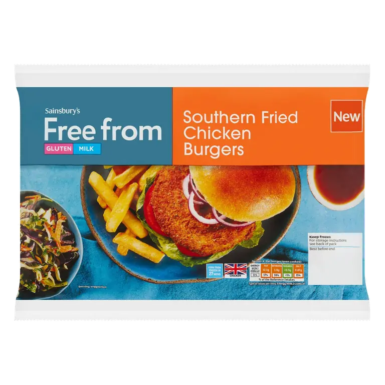 Free From Southern Fried Chicken Burgers 454g