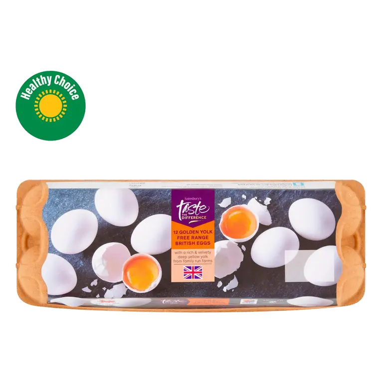 Free Range Golden Yolk Eggs, Taste the Difference x12