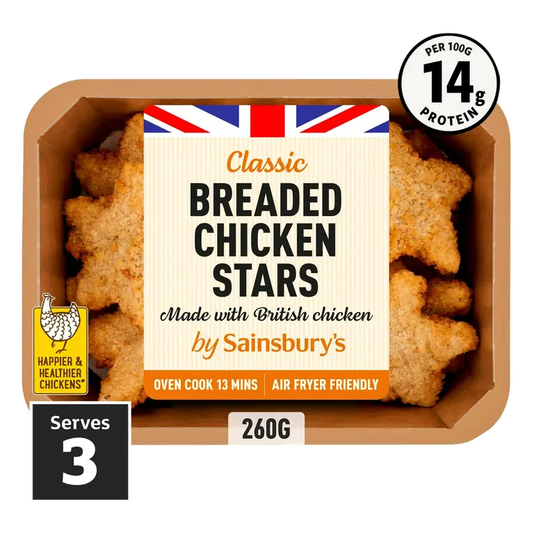 Fresh British Chicken Breaded Stars 360g