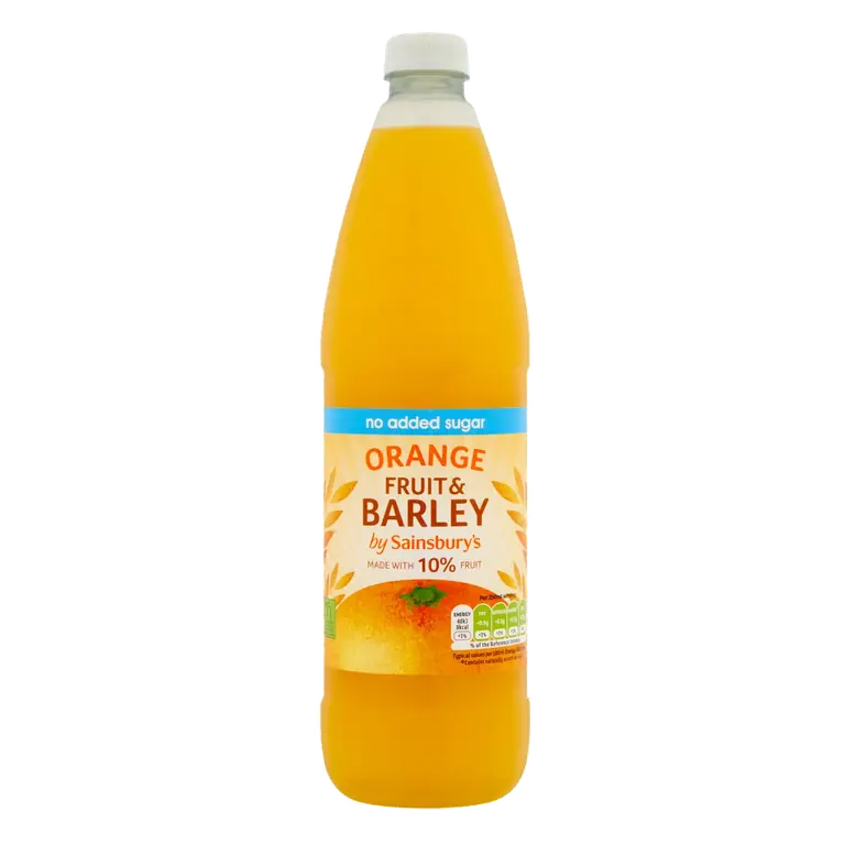 Fruit and Barley Orange No added Sugar 1L