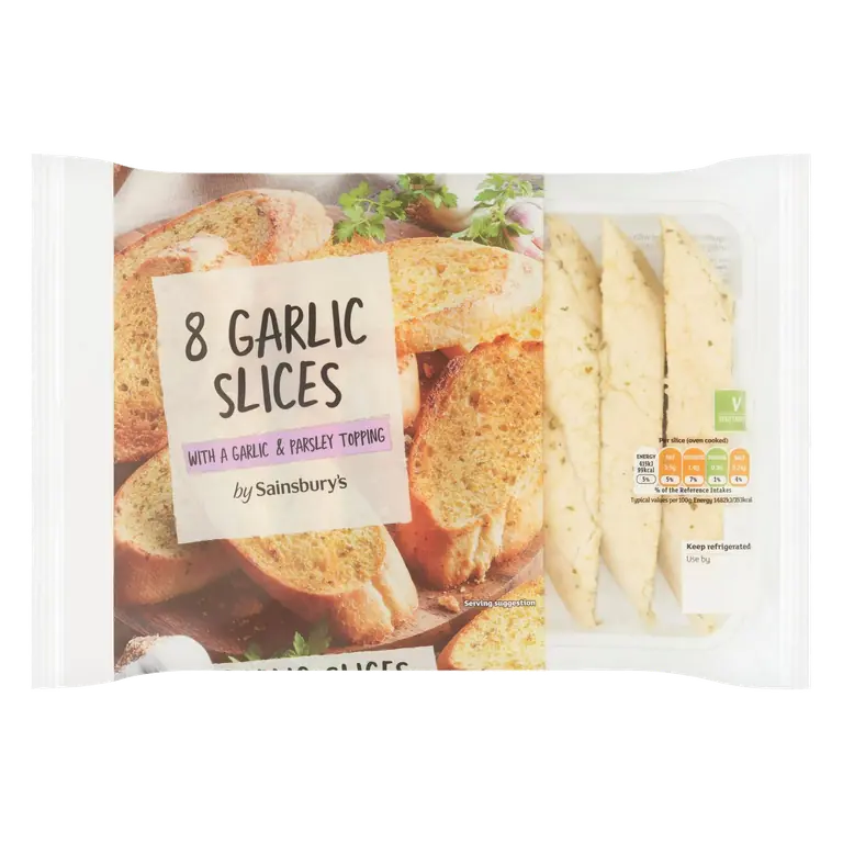 Garlic Slices with a Parsley Topping x8 235g