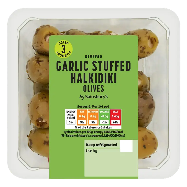 Garlic Stuffed Halkidiki Olives 160g