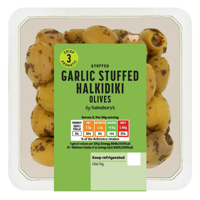 Garlic Stuffed Halkidiki Olives 300g