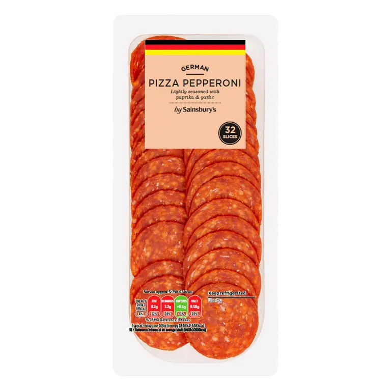 German Pizza Pepperoni Slices x32 100g