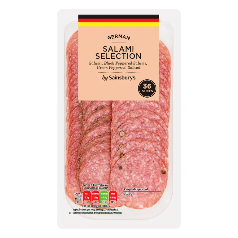 German Salami Selection Slices x36 120g