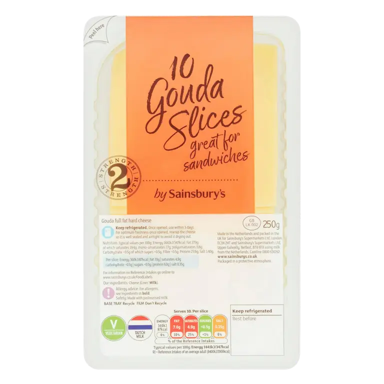 Gouda Cheese Slices 250g