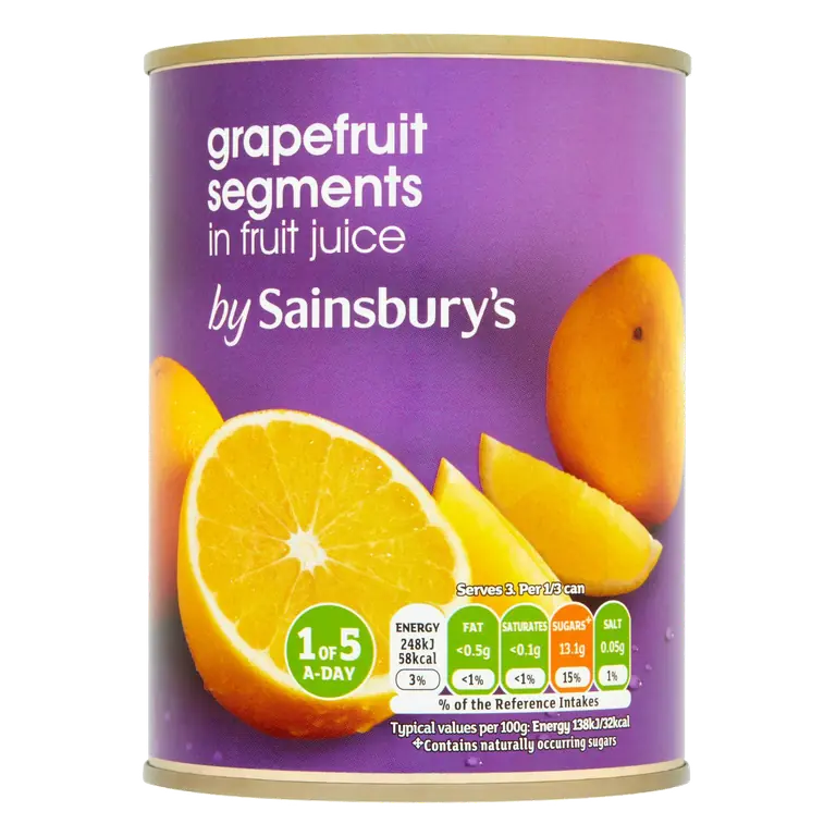 Grapefruit Segments In Juice, Unsweetened 539g
