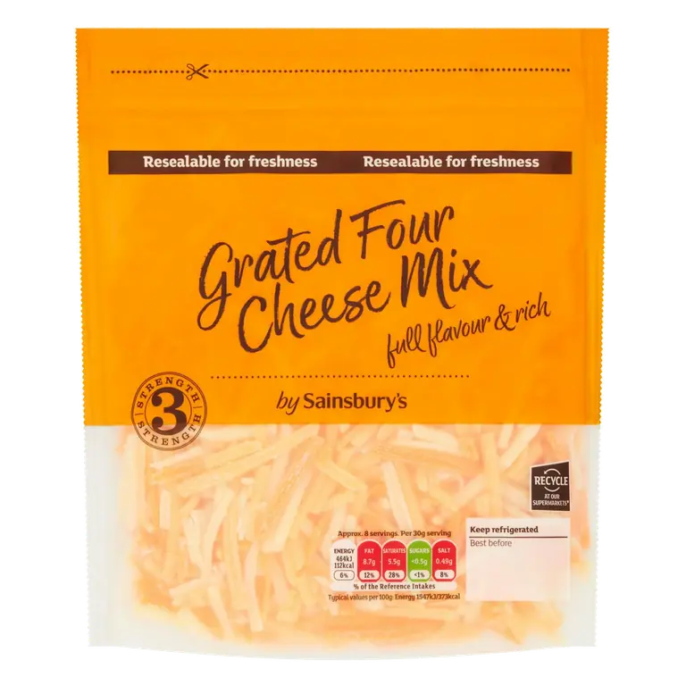Grated Four Cheese Mix 250g
