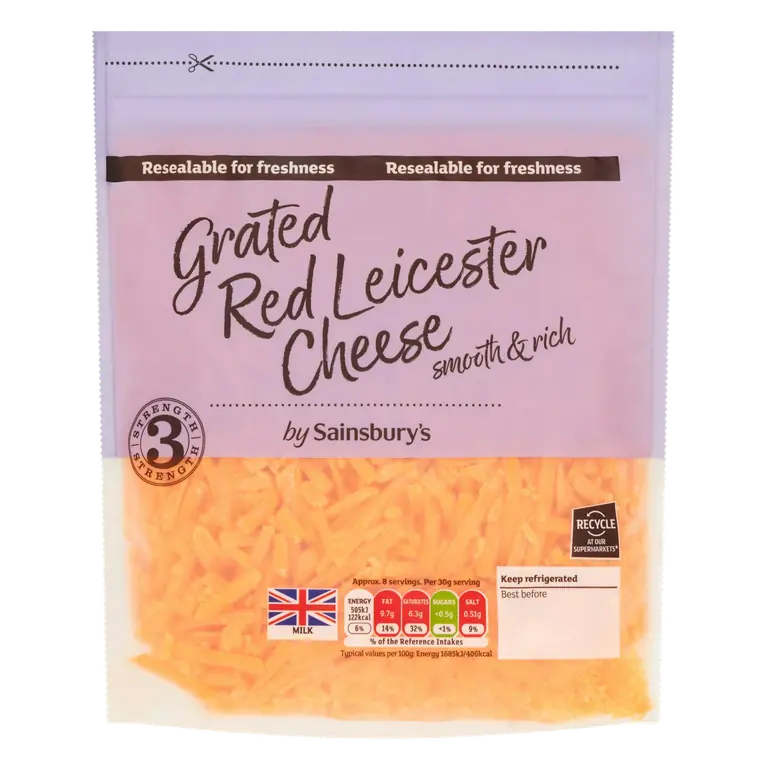 Grated Red Leicester Cheese 250g