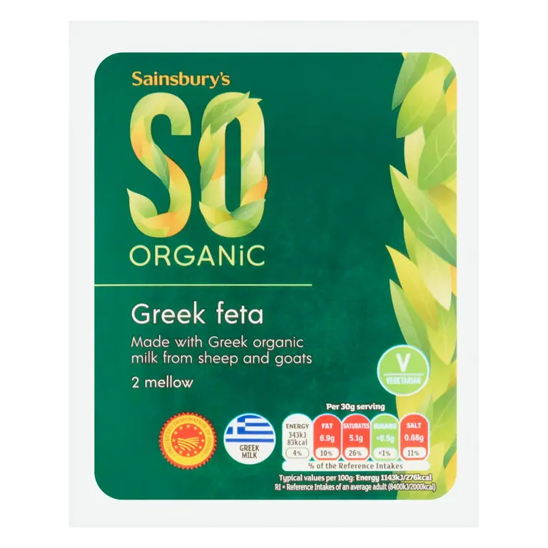 Greek Feta, SO Organic 200g
