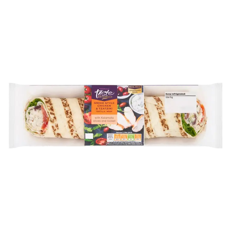 Greek Style Chicken & Tzatziki Wrap, Taste the Difference