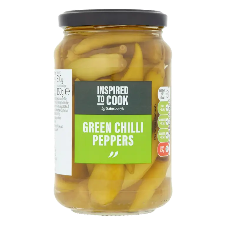 Green Chilli Peppers, Inspired to Cook 310g (150g*)